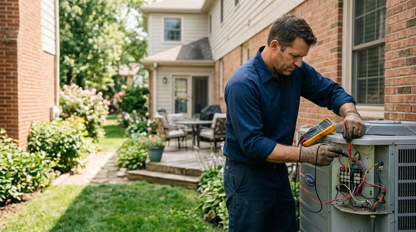 HVAC technician working near Walnut Bottom, PA